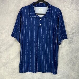 Obnoxious Golf Mens sz L Blue F*ck 3 Putts Short Sleeve Polo Shirt